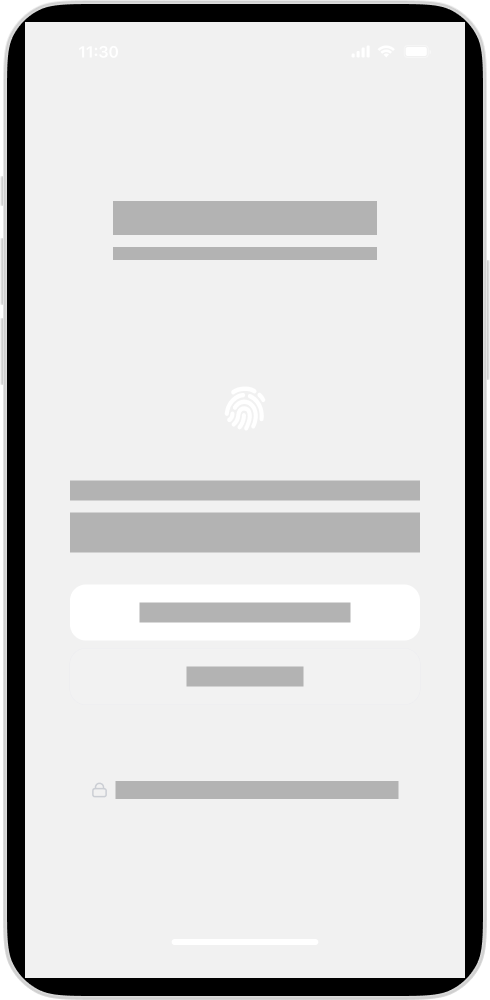 SecureBank Biometric Authentication Screen