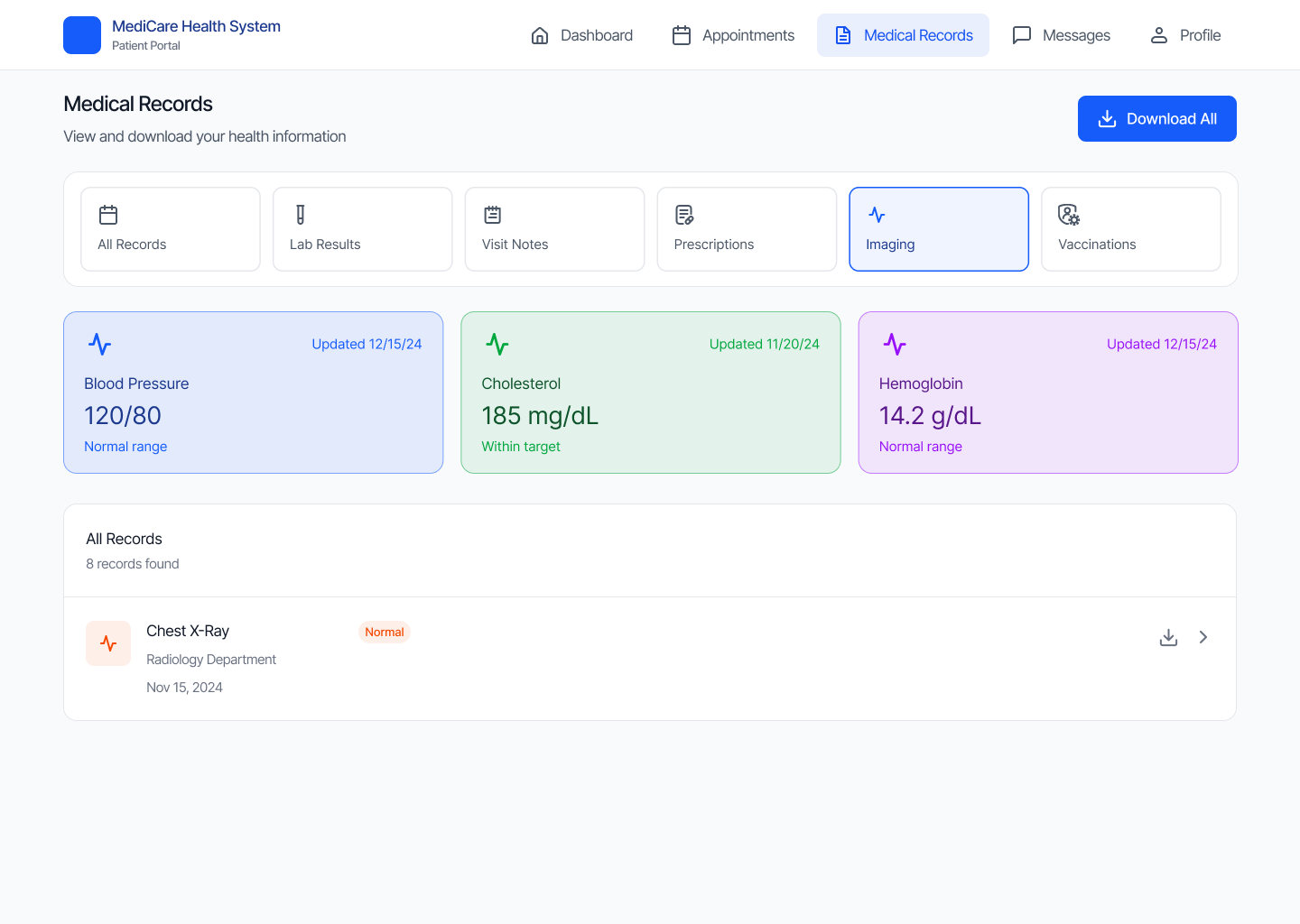 Imaging Medical Records