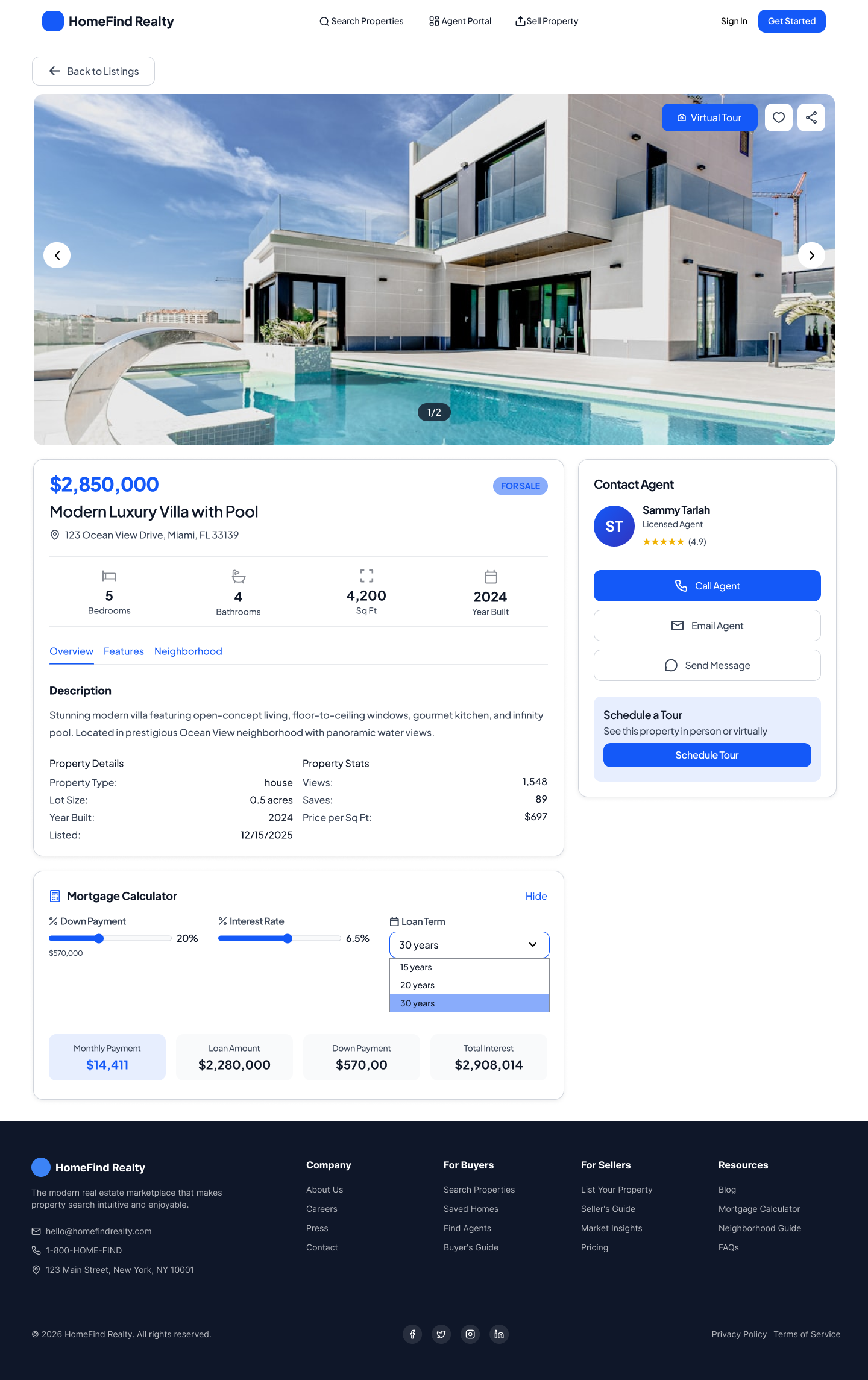 Modern Luxury Villa with Pool Details page