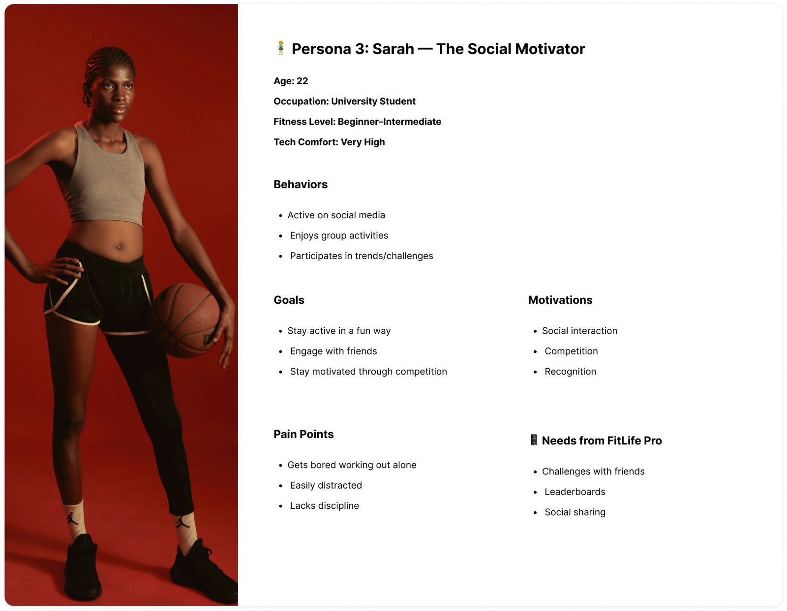 🧍‍♀️ Empathy map 3_ Sarah — The Social Motivator