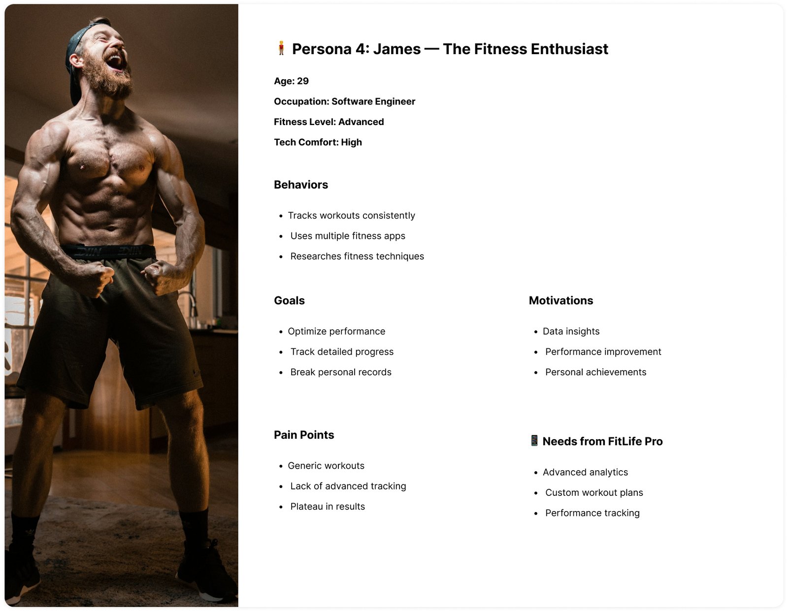 🧍‍♂️ Empathy Map 4_ James — The Fitness Enthusiast